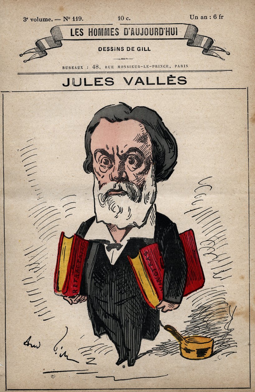 Cartoon of Jules Valles (1832-1885) from 