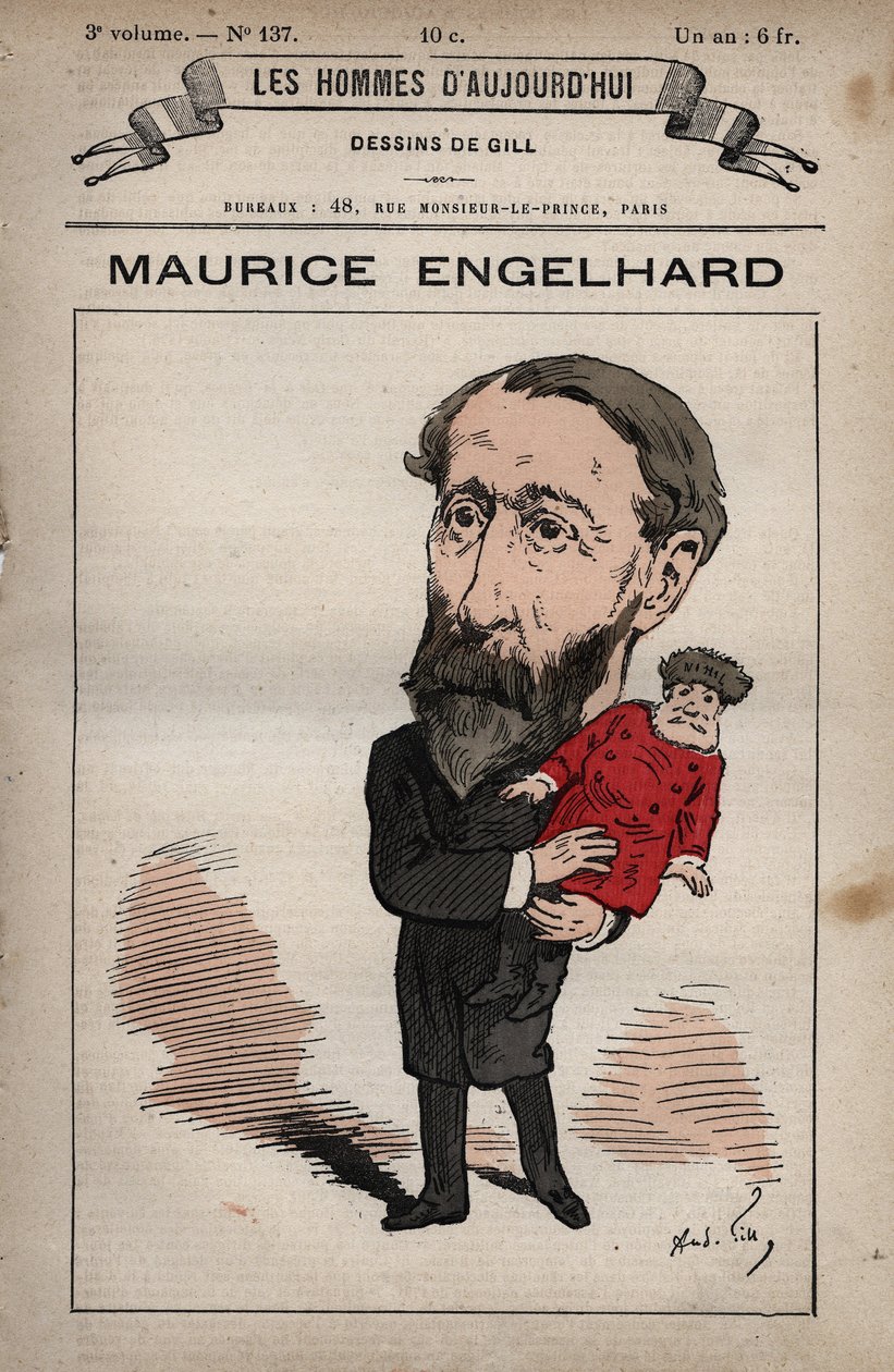 Cartoon of Maurice Engelhardt 1819-1891 from 