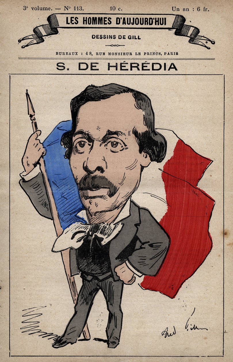 Cartoon of Severiano by Heredia (1836-1901) from 