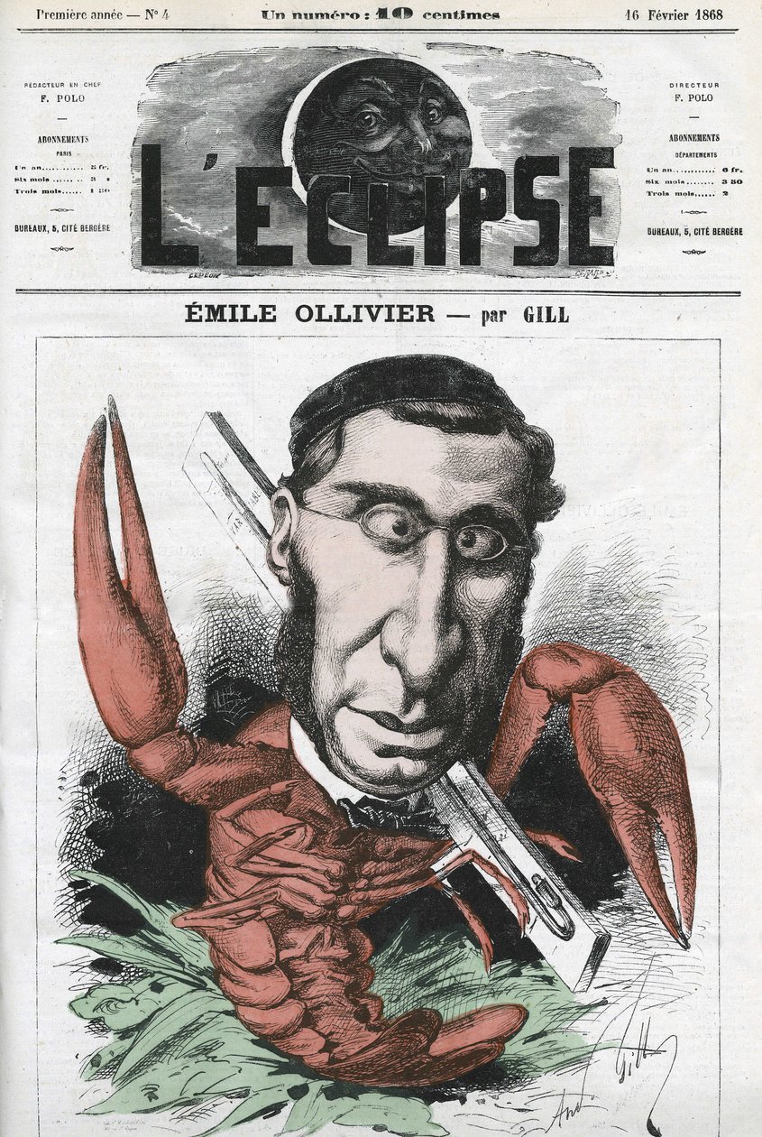 Emile Ollivier (1825-1913), fransk politiker. Omslag i "" L