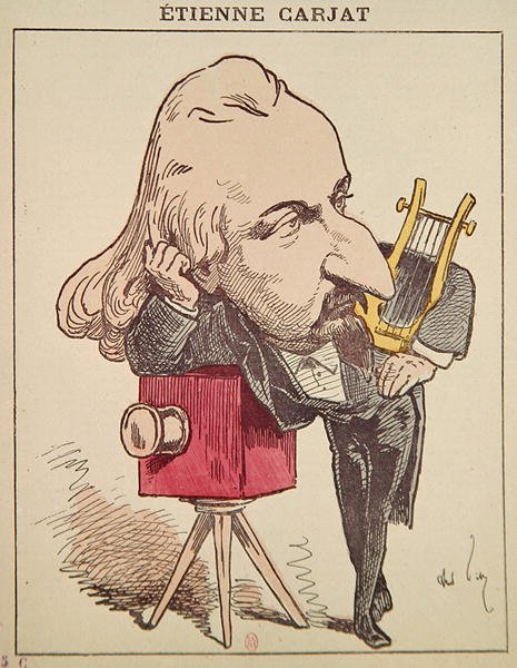 Etienne Carjat, ca. 1890 (farge litho) av Andre Gill