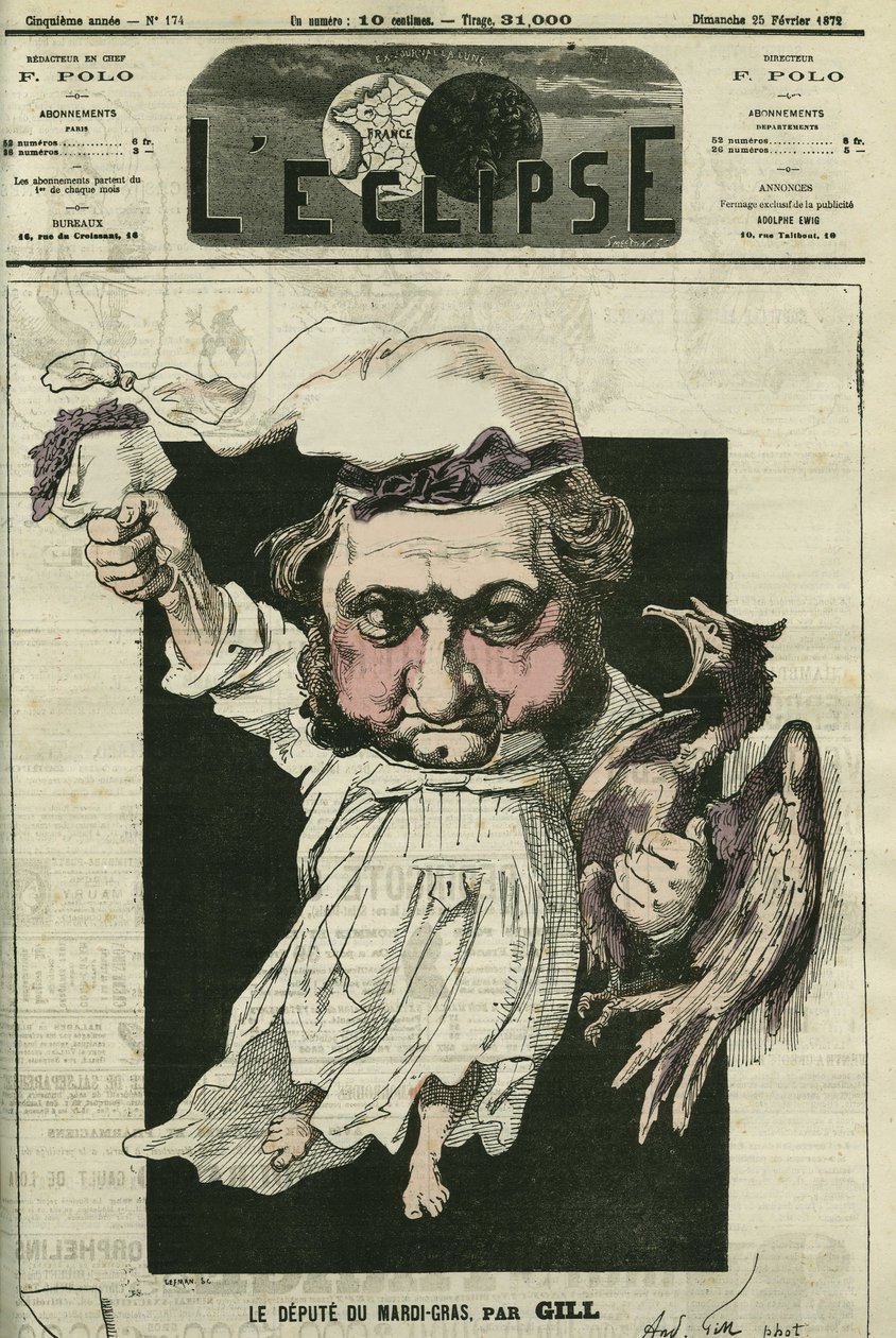 Eugene Rouher (1814-1884), fransk politiker, leder av det bonapartistiske partiet. Omslag i "" L