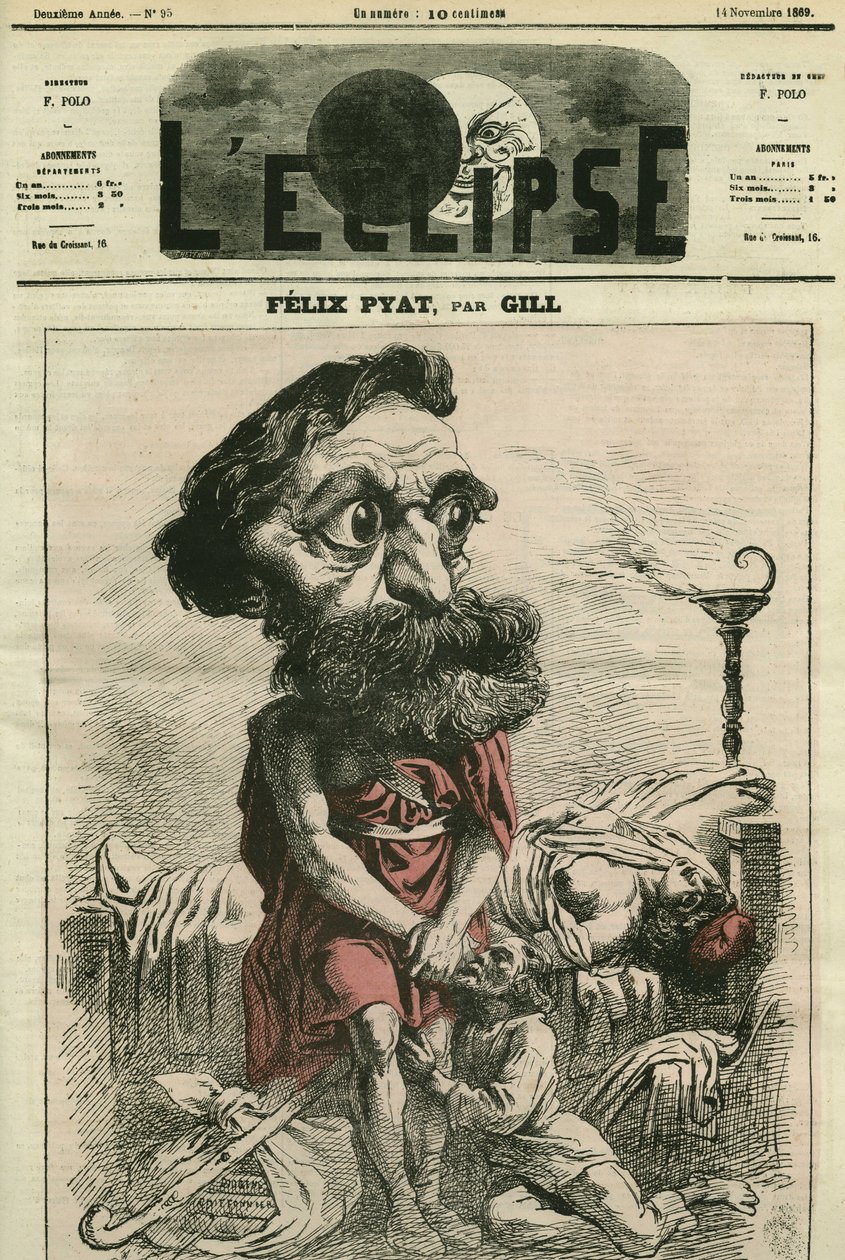 Felix Pyat (1810-1889), fransk advokat, brevmann og politiker. Omslag i "" L