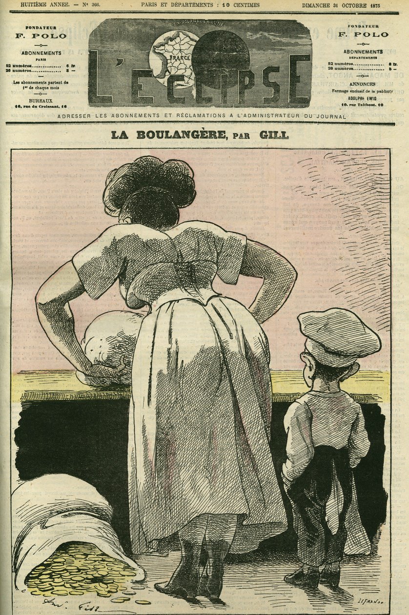 Illustrasjon av et bakeri. Omslag i "" L