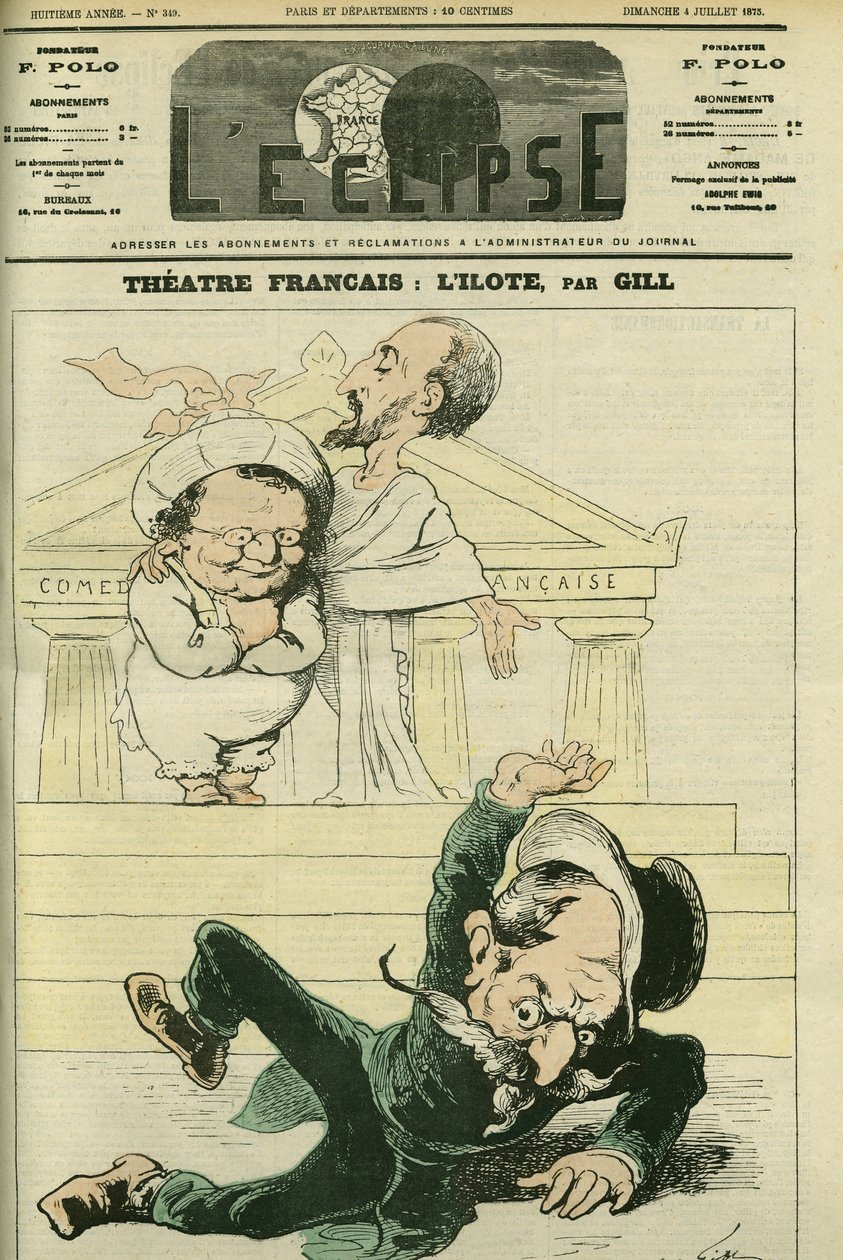 Illustrasjon av et komediestykke "" L