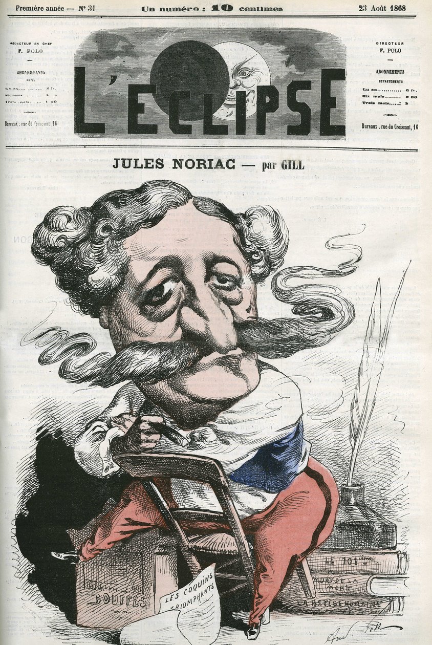 Jules Noriac (1827-1882), fransk forfatter, kritiker og journalist. Omslag i "" L