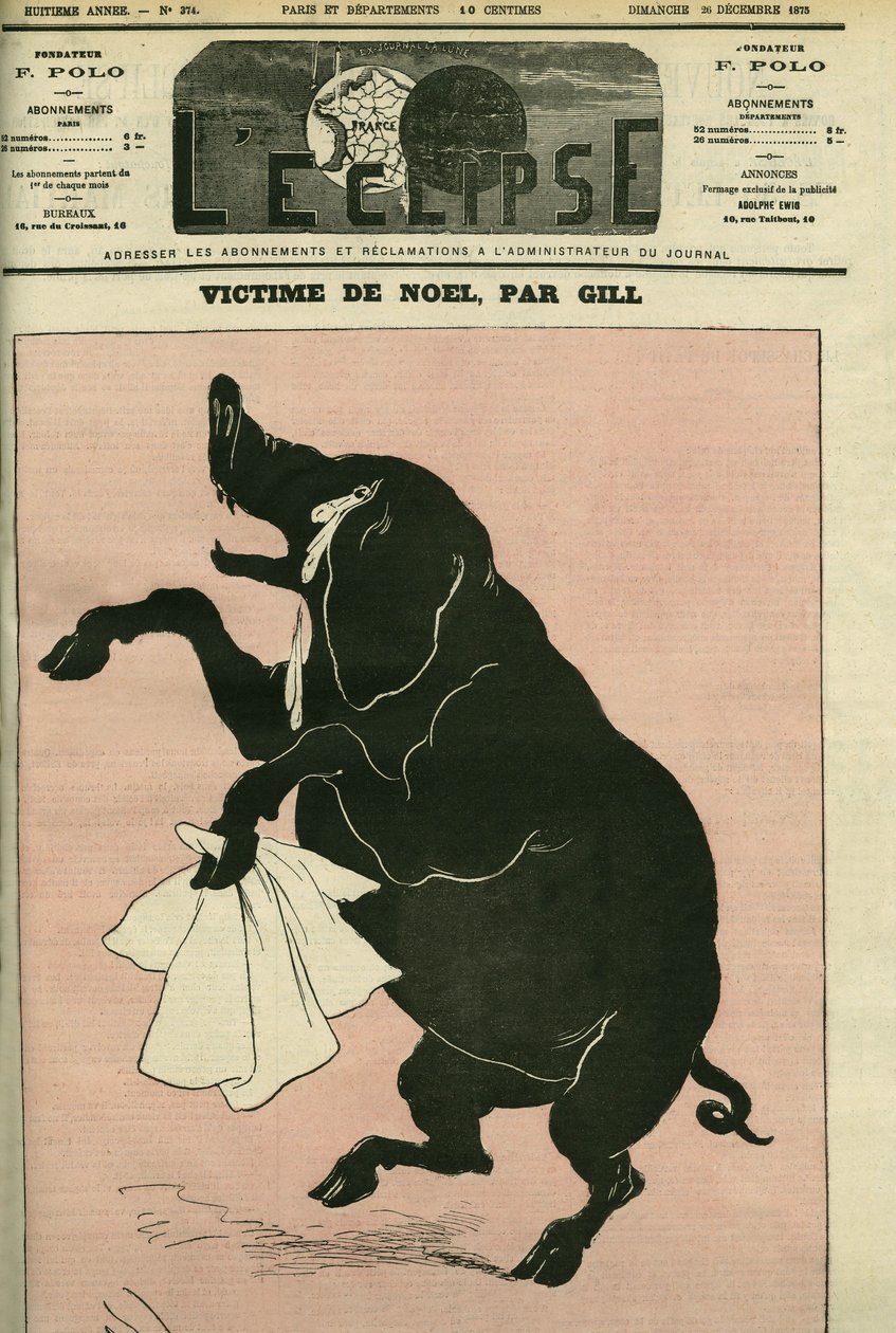 Le porc "" victim de noel". Omslag i "" L
