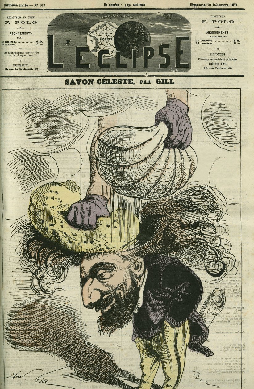 Leon Gambetta (1838-1882), fransk politiker. Omslag i "" L
