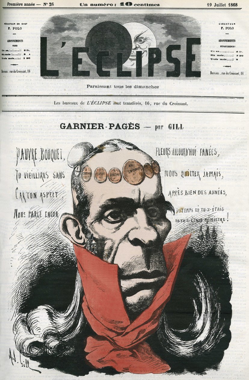 Louis Antoine Garnier-Pages (Garnier Pages) (1803-1878), fransk politiker. Omslag i "" L