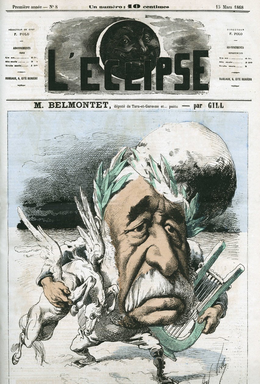 Louis Belmontet (1799–1879), fransk poet og politiker. Omslag i "" L
