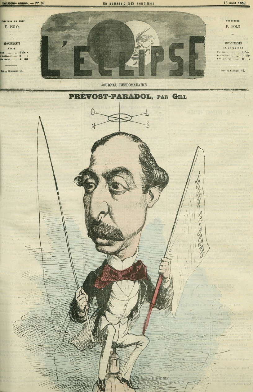 Lucien Anatole Prevost-Paradol (Prevost Paradol) (1829–1870), fransk litteraturkritiker. Omslag i "" L