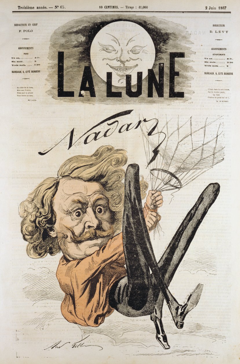 Nadar, fransk journalist, kunstner og fotograf, 1867 av Andre Gill