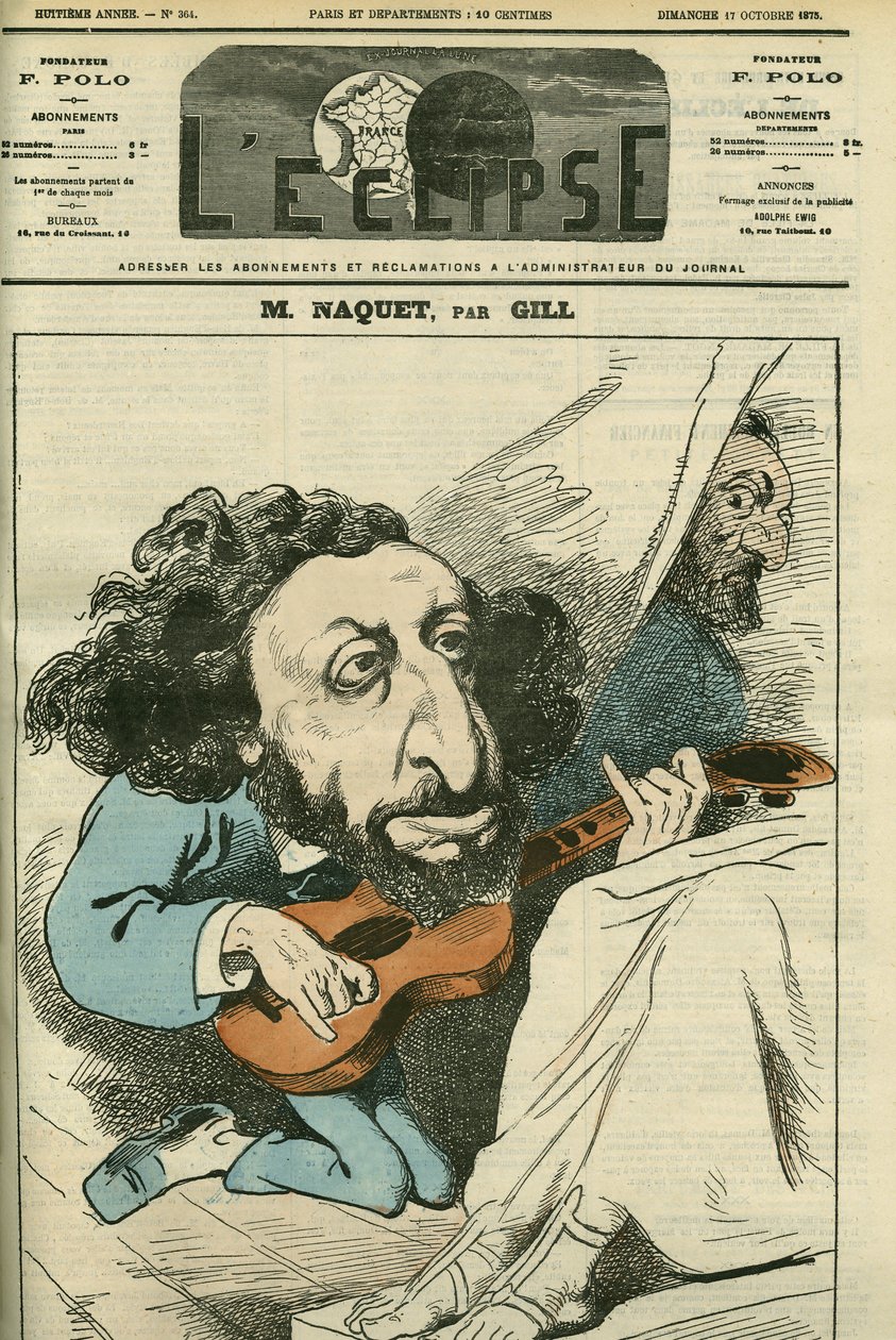 Portrett av Alfred Naquet (1834-1916), fransk politiker. Omslag i "" L