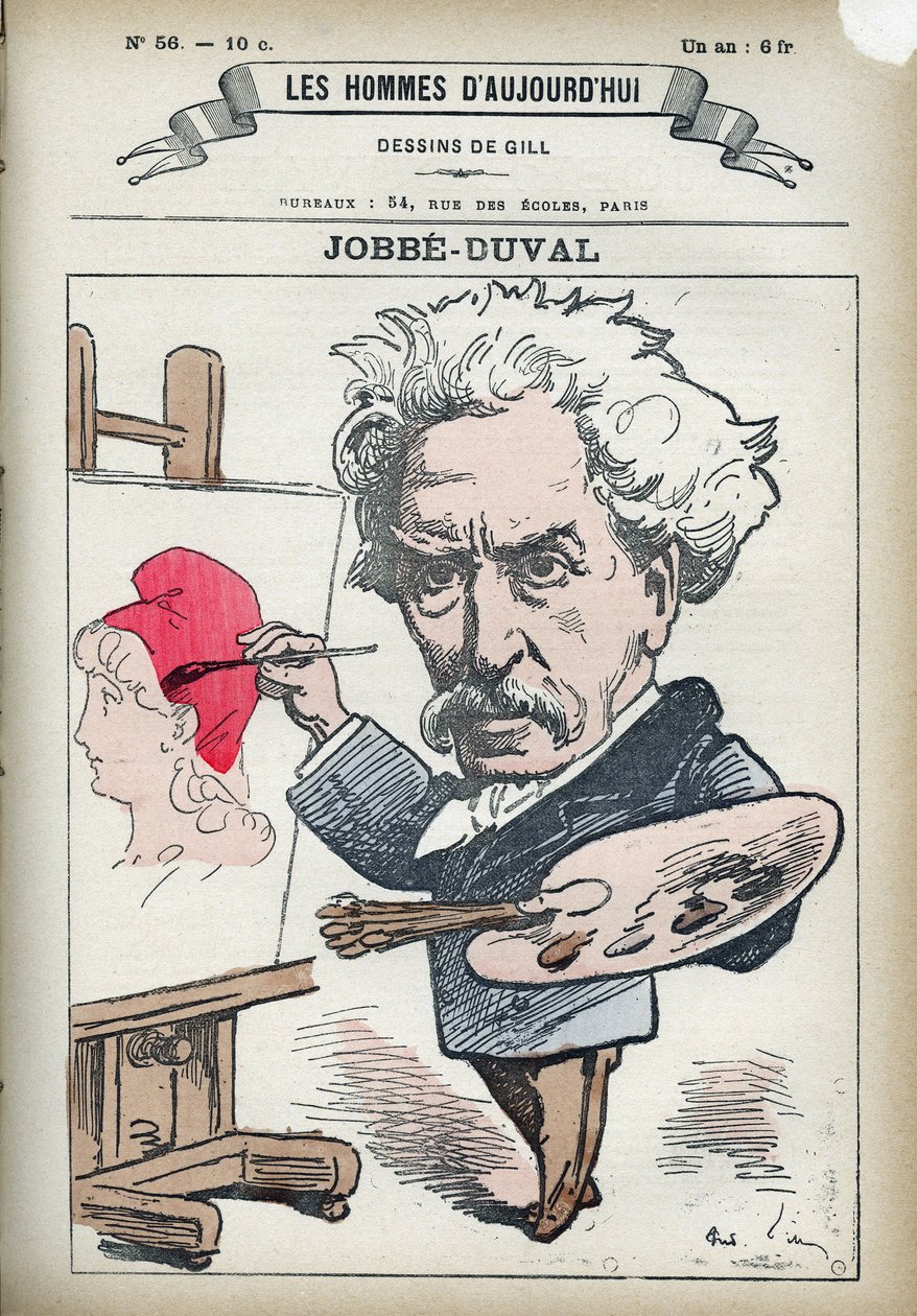 Portrait of Armand Felix Maris Jobbe-Duval Jobbe Duval (1821-1889), French painter and politician. Cartoon by Gill, Paris. av Andre Gill