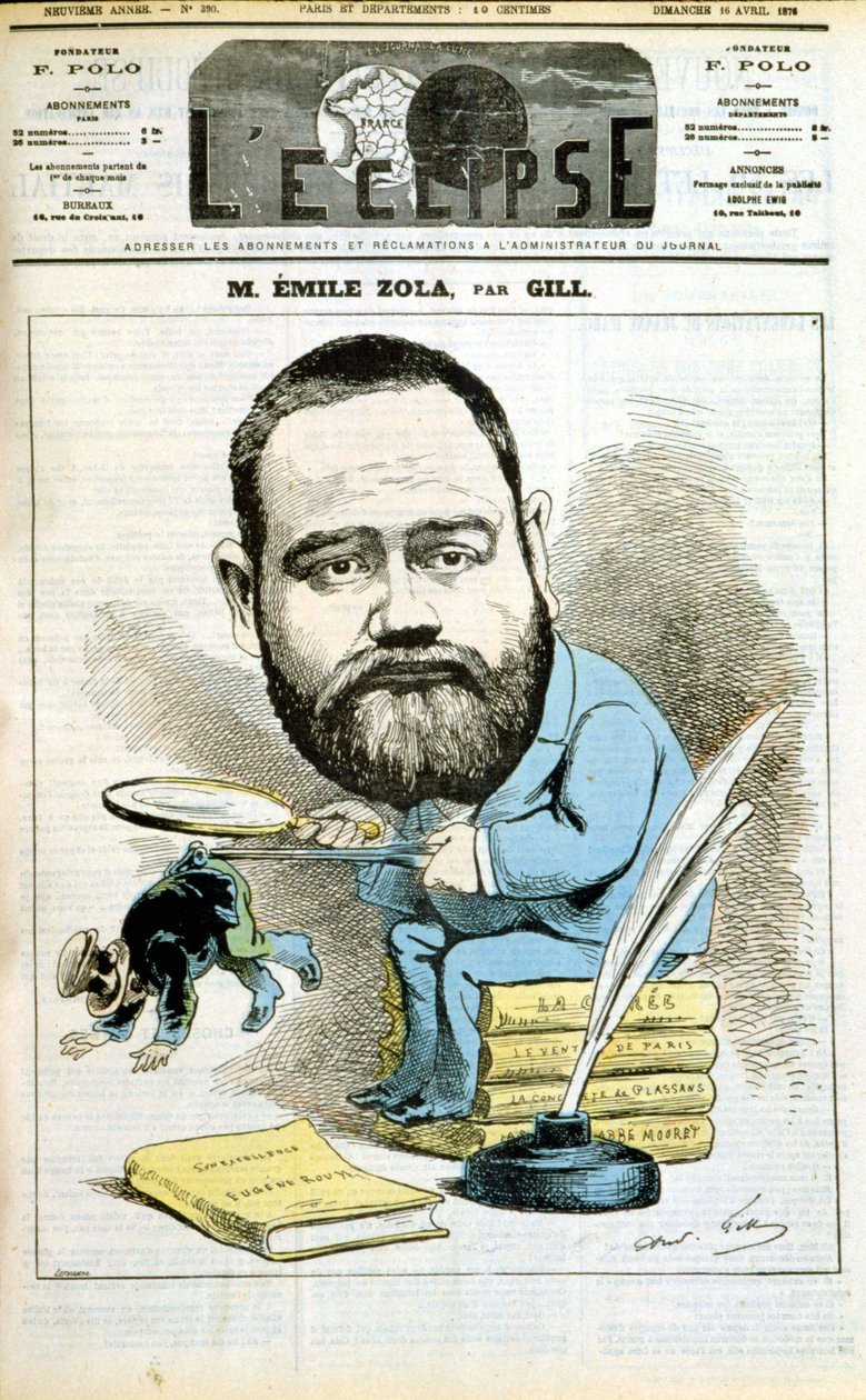 Portrett av Emile Zola av Andre Gill