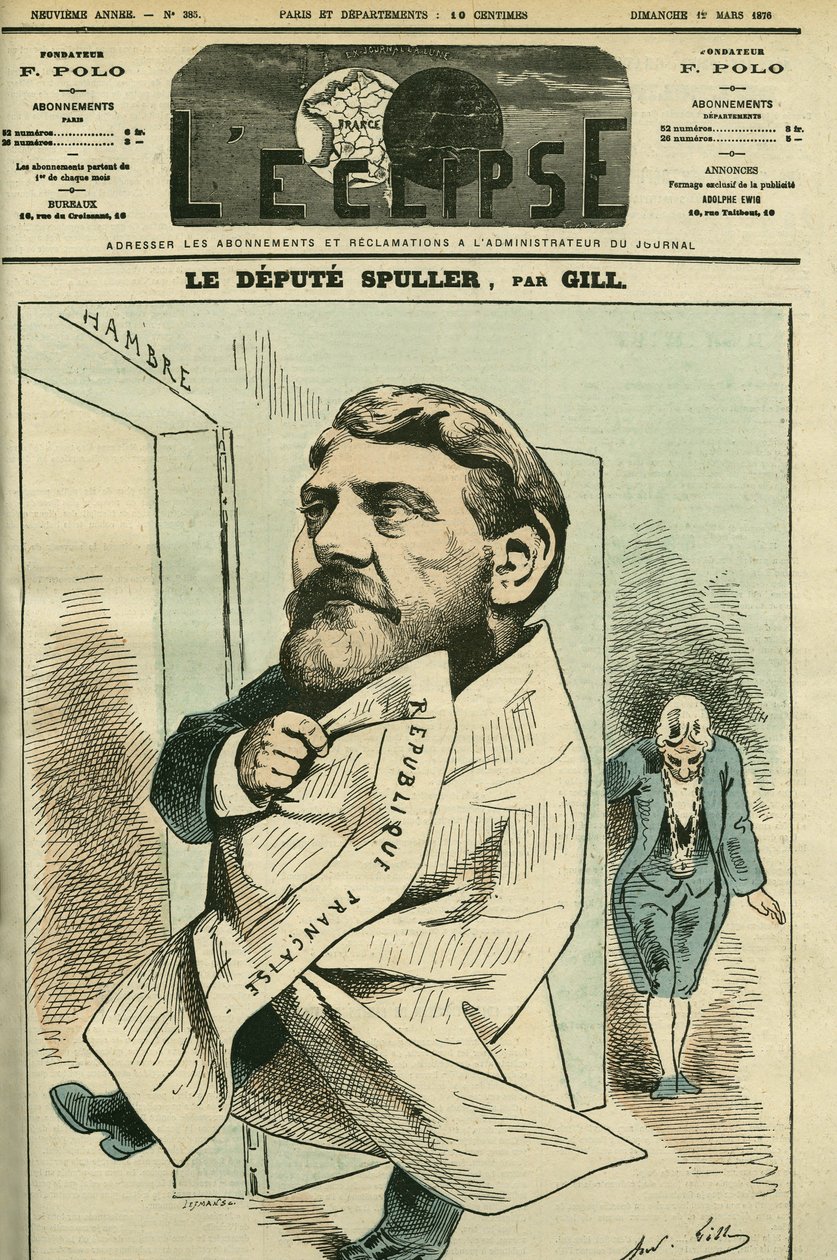 Portrett av Eugene Spuller (1835-1896), fransk advokat, journalist, forfatter og politiker. Omslag i "" L