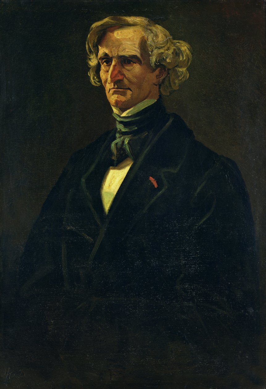 Portrett av Hector Berlioz (1803-69) tidligere tilskrevet Honore Daumier (1808-79) av Andre Gill