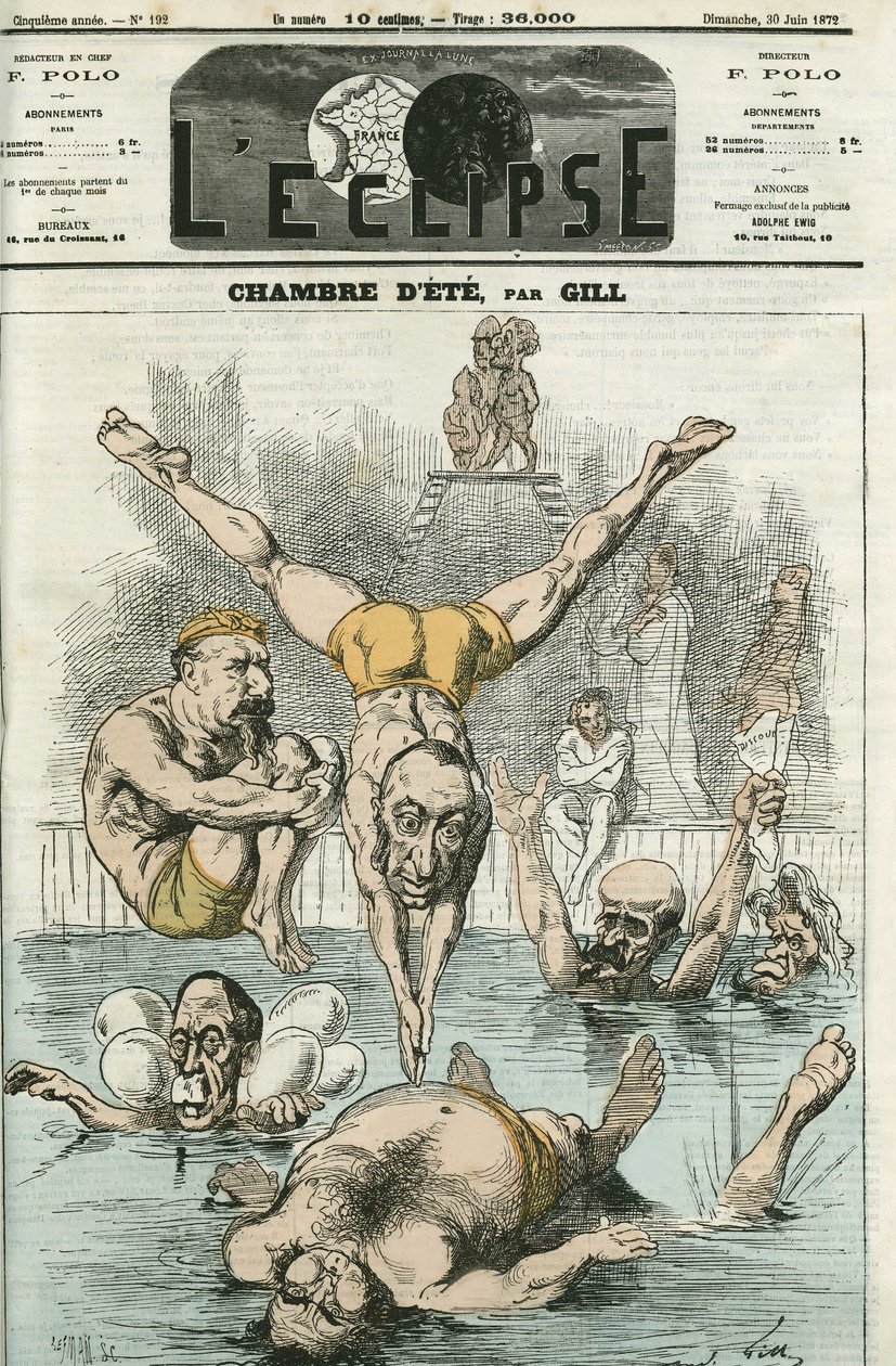 Sommerrommet med herrene Thiers, Gambetta, Grevy, Favre, Trochu... Cover i "" L