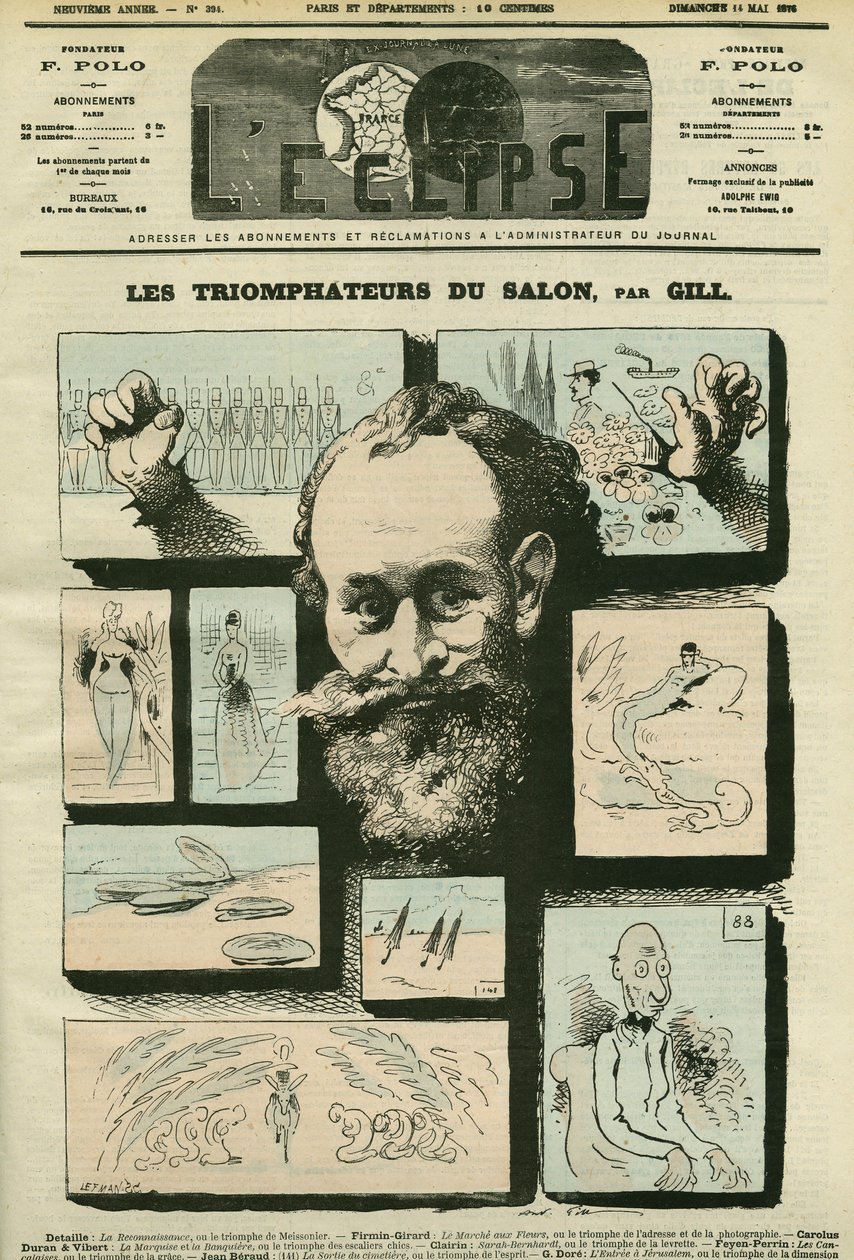 The Triumphators of the Salon, eller Triumph of Absence av Edouard Manet (1832-1883), fransk maler. Omslag i "" L