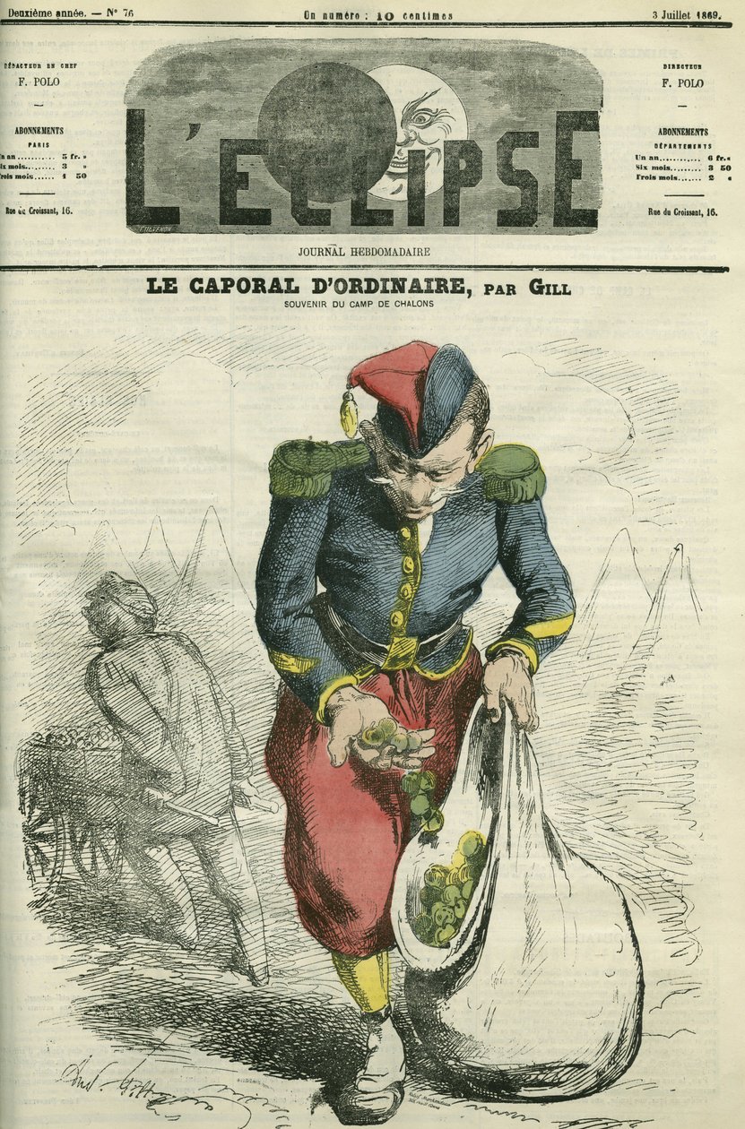 Den vanlige korporalen, en soldat som dyrker en hage i Chalons leir. Omslag i "" L