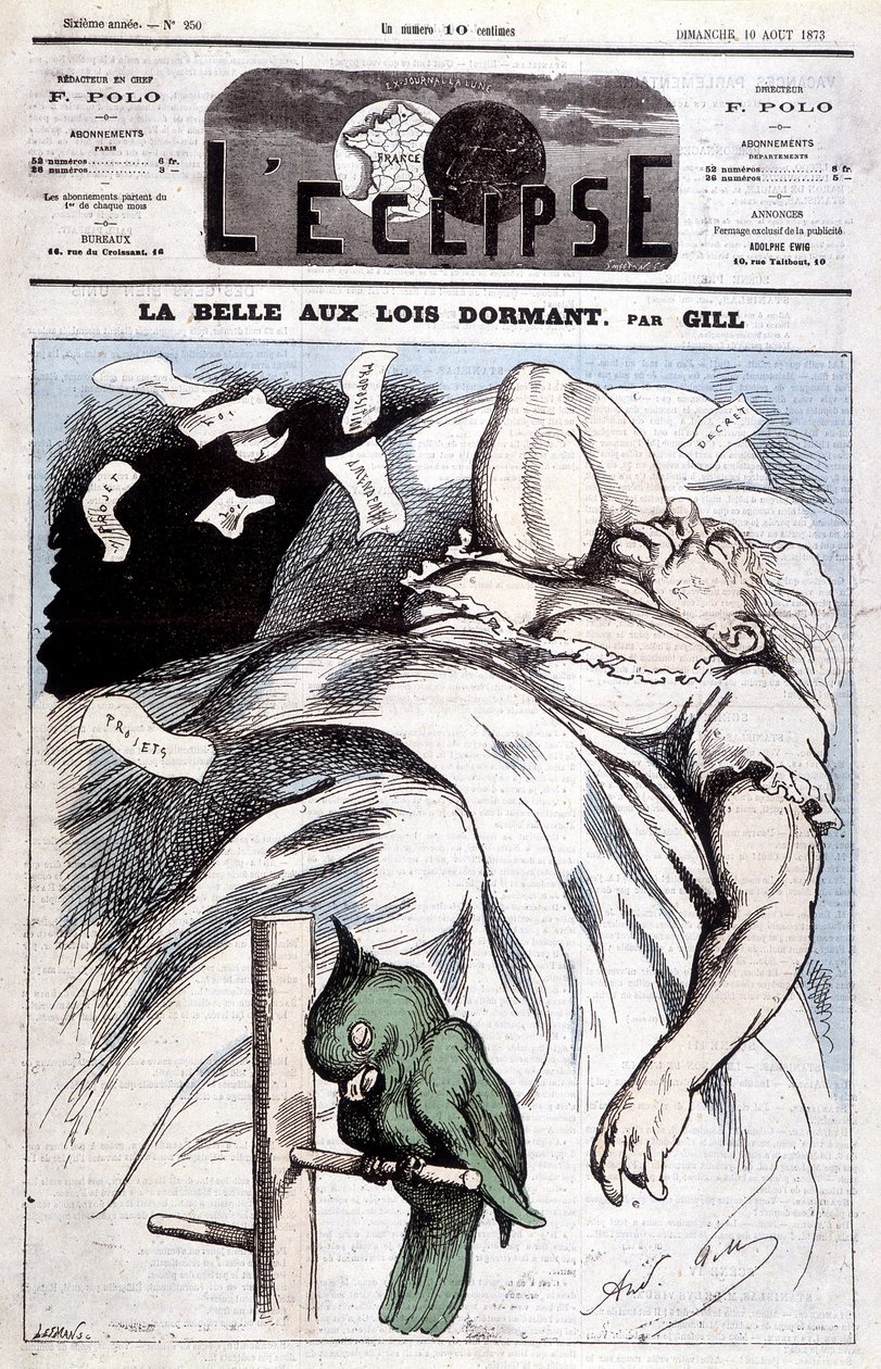 Victoria-karikatur i "" Sleeping Beauty"" - av Gill, i "" L