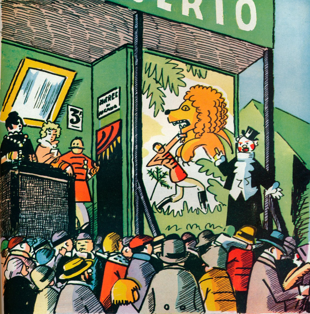 Illustrasjon av Andre Helle fra Fables de la Fountaine, 1922, 1929 av Andre Helle