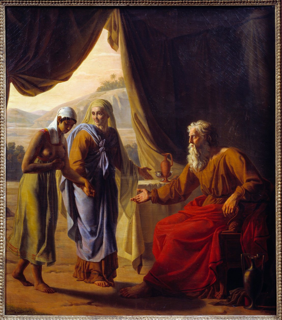 Sarah presenterer Agar et Abraham-maleri av Victor Orsel (1795-1850) 1820 Søn. 0,9x0,8 m Lyon, musee des Beaux Arts av Andre Jacques Victor Orsel