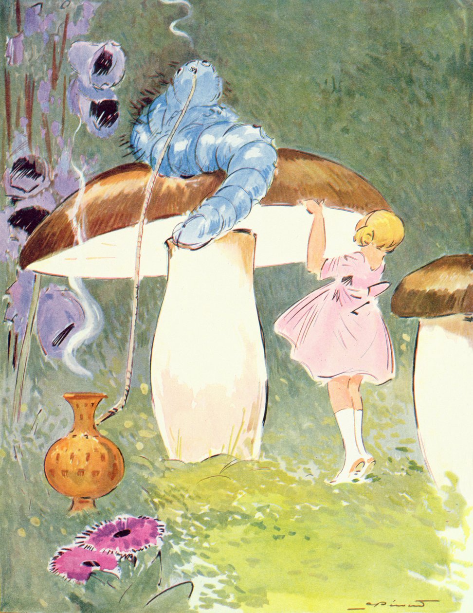 Alice and the Caterpillar, illustrasjon fra 