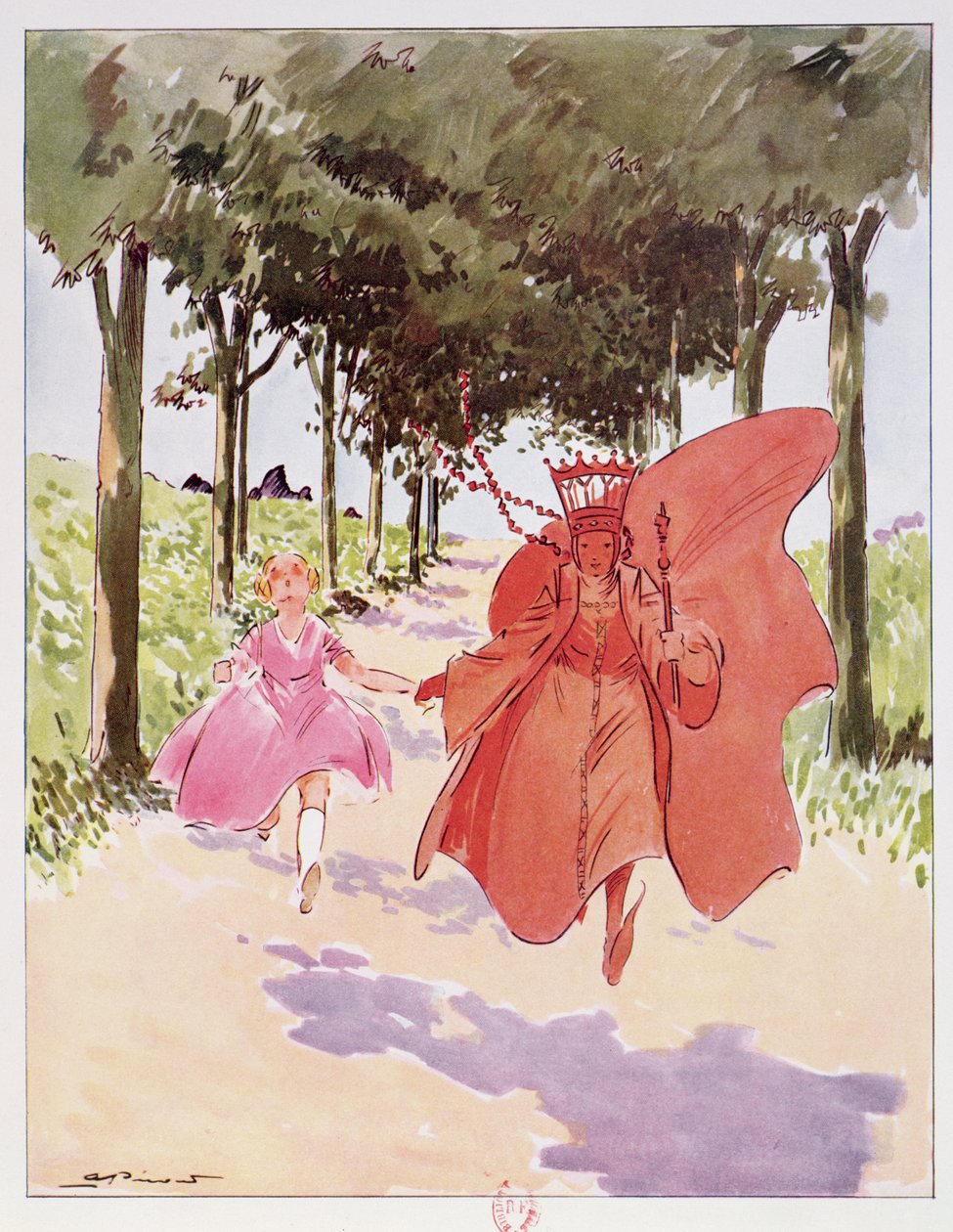 Alice and the Red Queen, illustrasjon fra 