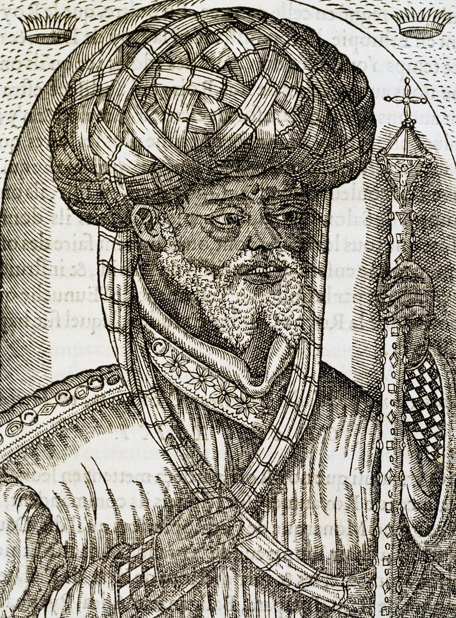 Abessinisk prest, fra Universal Cosmology, av Andre Thevet (1504-1592), gravering av Andre Thevet