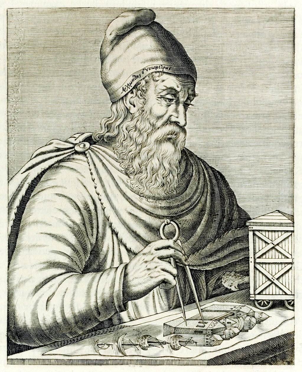 Archimedes of Syracuse fra ?True Portraits?? av André Thévet utgitt i 1594 av Andre Thevet