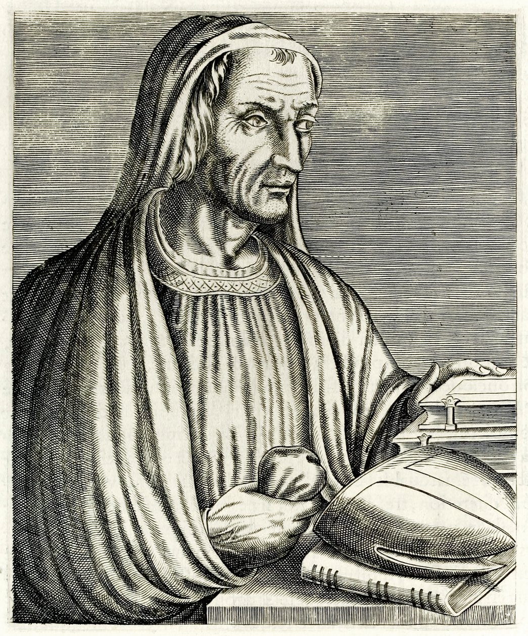 Gregory of Tours fra ?True Portraits?? av André Thévet utgitt i 1594 av Andre Thevet