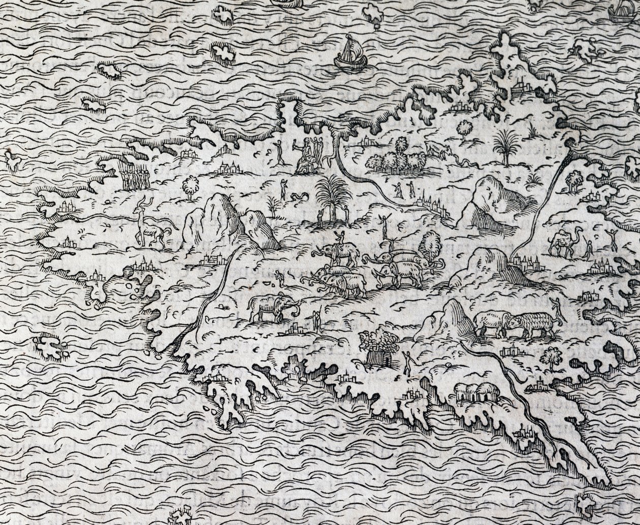 Kart over Sumatra, gravering av Andre Thevet (1504-1592), Paris, Frankrike av Andre Thevet