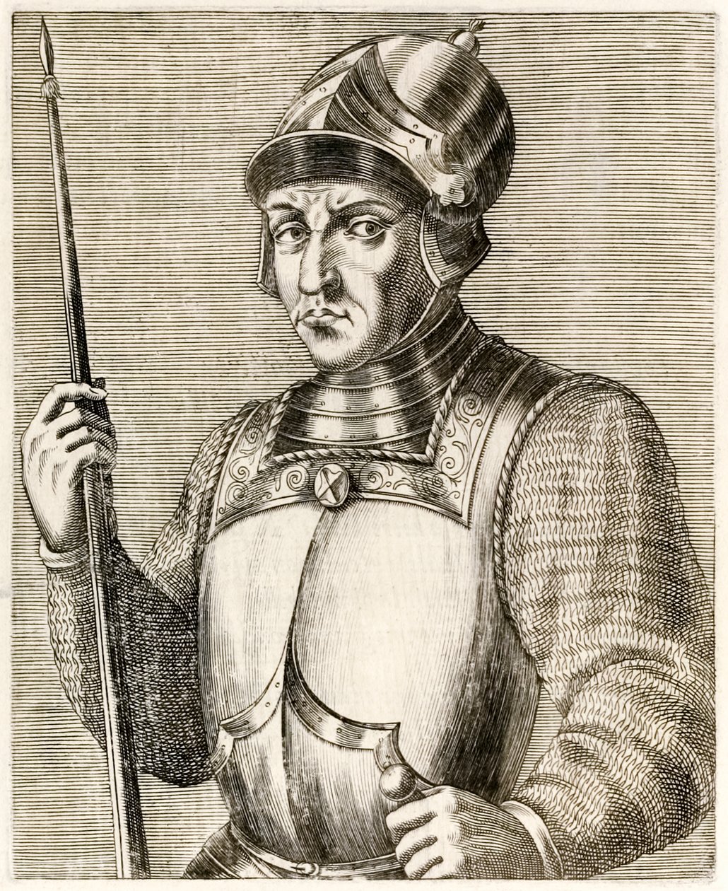Vilhelm Erobreren, den første normanniske kongen av England, fra True Portraits av André Thévet utgitt i 1584 av Andre Thevet