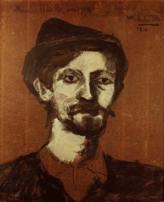 Portrett av Maurice Utrillo (1883-1955) (olje om bord) av Andre Utter
