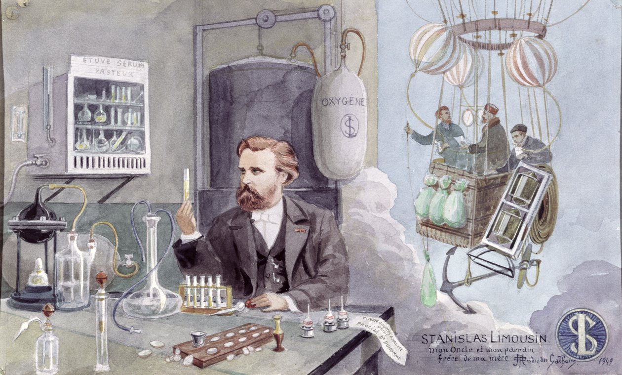 Stanislas Limousin (1831-87) 1949 (akvarell på papir) av Andre des Gachons