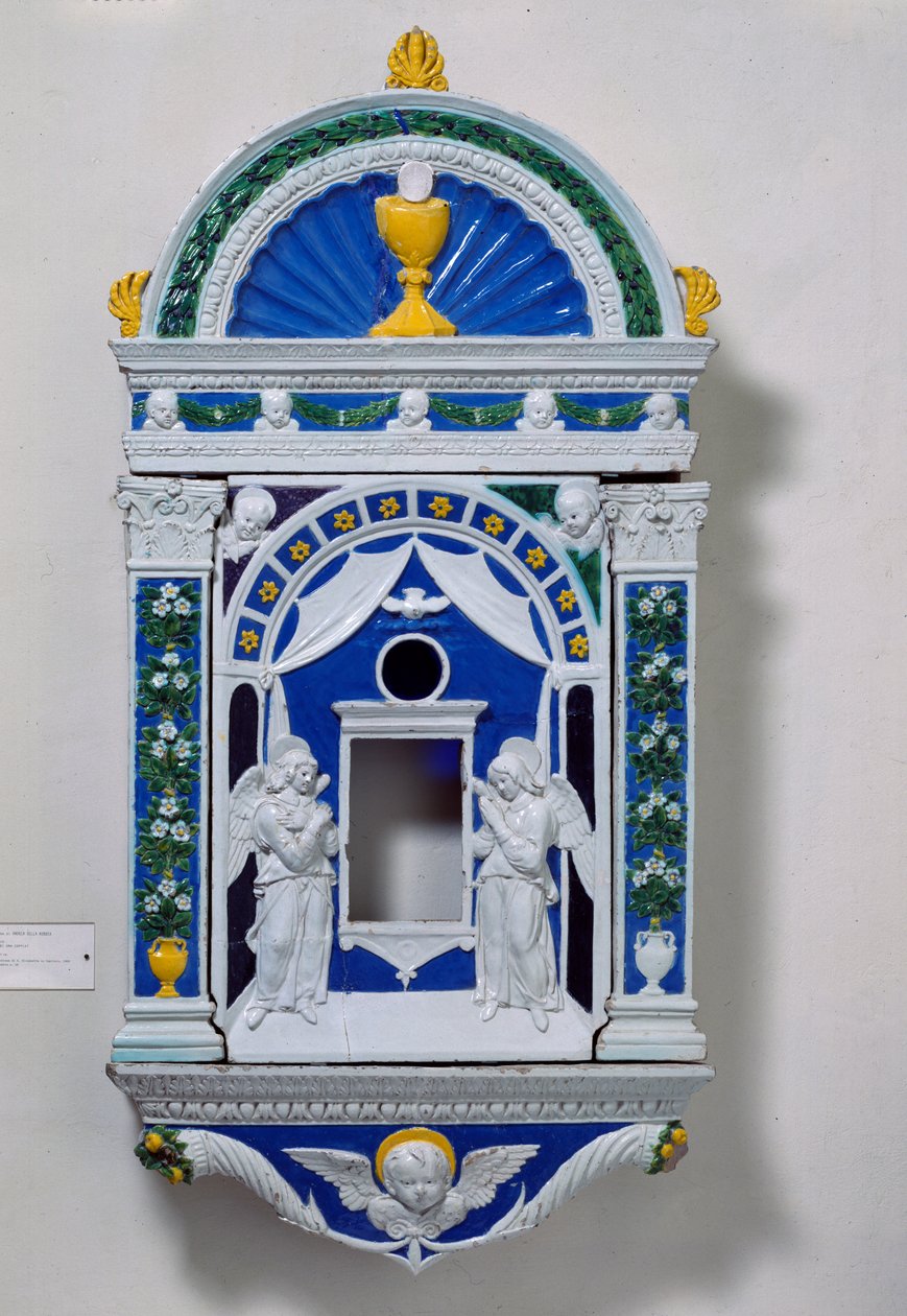 Glasert terracotta ciborium, ca. 1505 (keramikk) av Andrea Della Robbia
