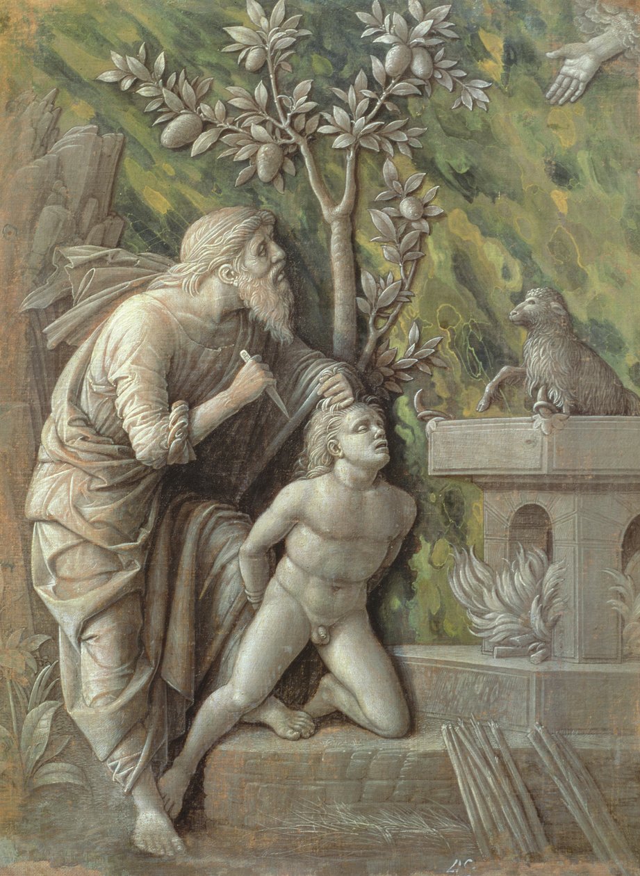 Abraham ofret Isak, ca. 1490-95 av Andrea Mantegna