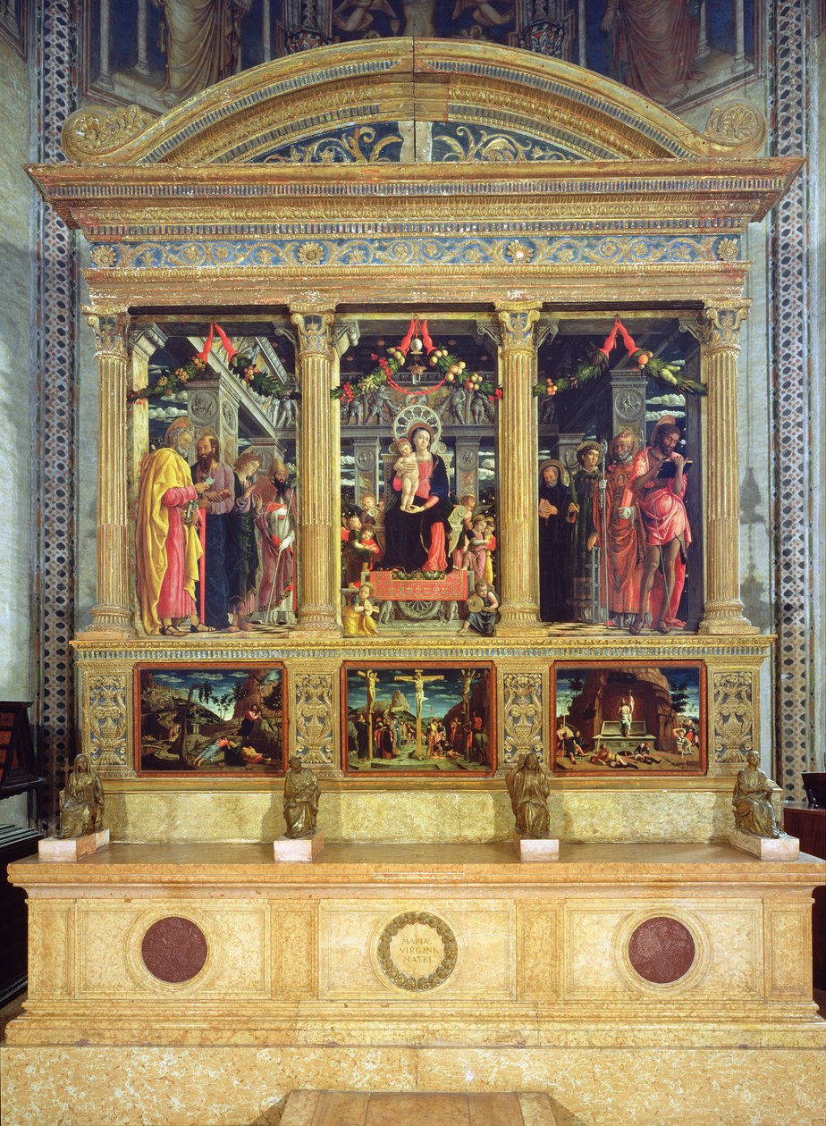 Altertavle av St. Zeno av Verona, 1456-60 av Andrea Mantegna
