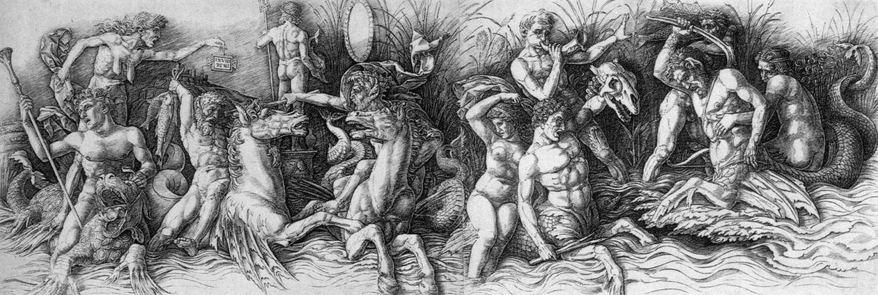 Battle of the Sea Gods av Andrea Mantegna
