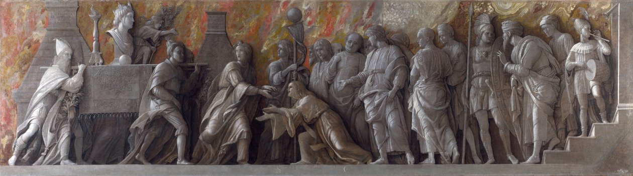Introduksjon av kulten til cybele i Roma av Andrea Mantegna