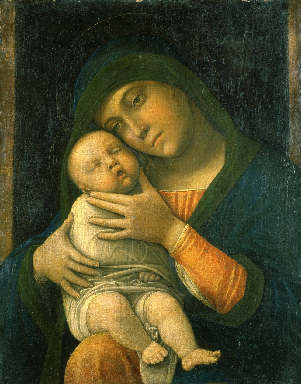 Jomfruen og barnet av Andrea Mantegna