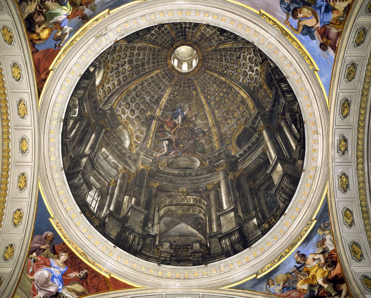 Kuppelen til St Ignatius-kirken, 1685 av Andrea Pozzo
