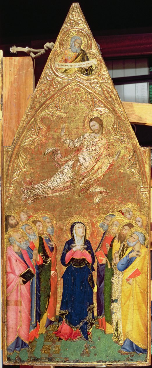Kristi himmelfart, 1355-60 (tempera på panel) av Andrea Vanni