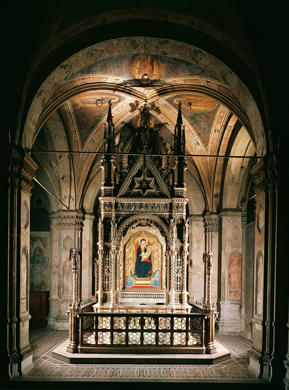 Tabernakel med Madonna og barn med engler, 1347-59 av Nardo di Cione Orcagna