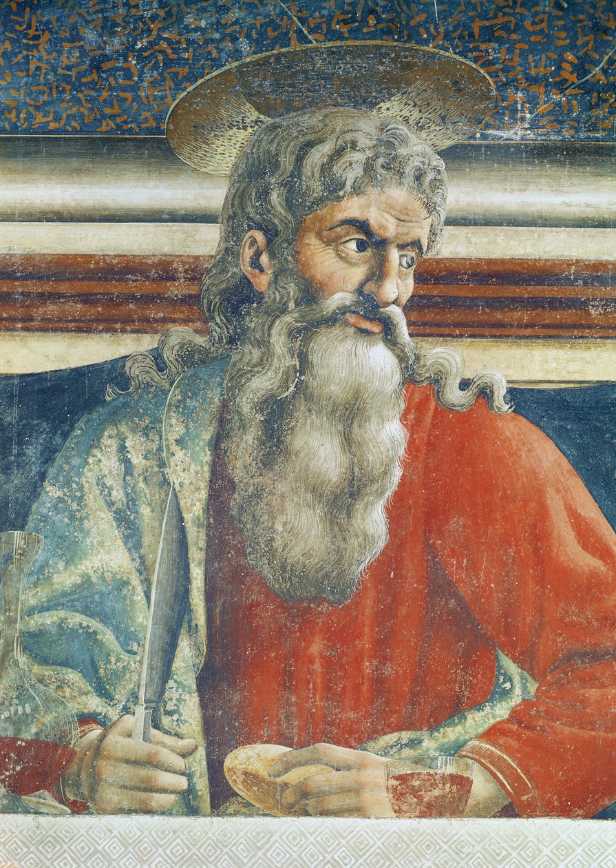 The Last Supper, detalj av Saint Andrew, 1447 (detalj av 85172) av Andrea del Castagno