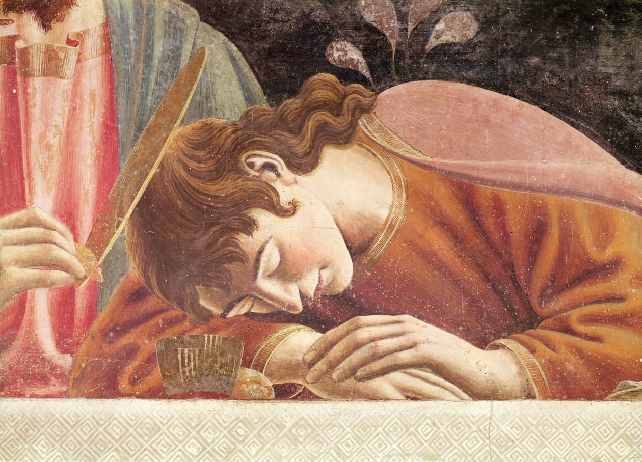 The Last Supper, detalj av Saint John, 1447 (detalj av 85172) av Andrea del Castagno