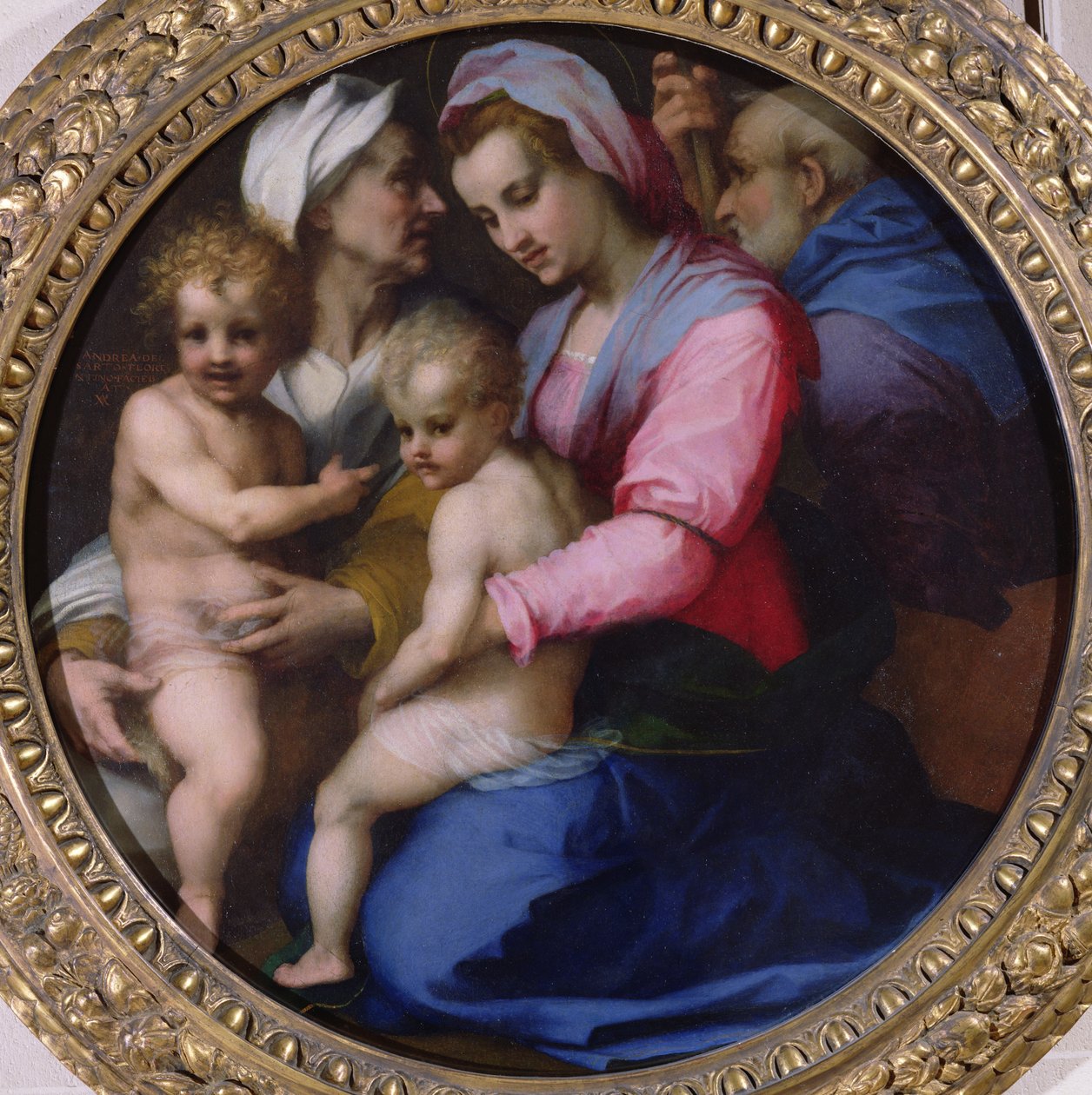 The Virgin with the Infant Christ, St. Elizabeth and St. John, ca. 1516 (olje på panel overført til lerret) av Andrea del Sarto