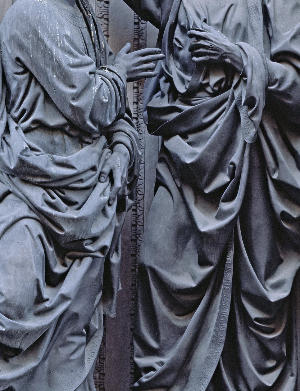 Den tvilende Thomas-bronsedetaljen fra 237841 av Andrea del Verrocchio