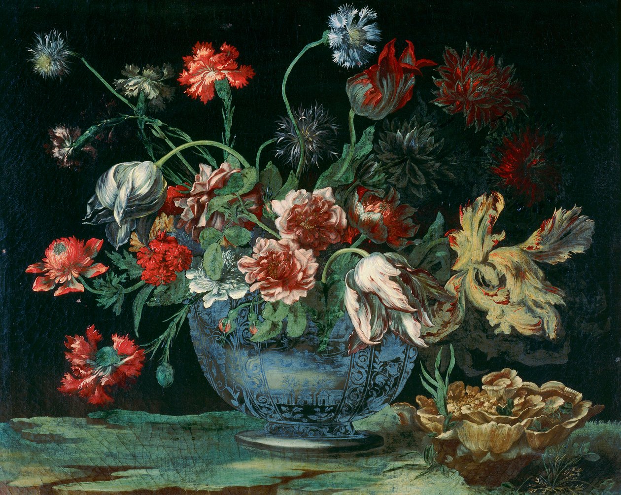 Servant av kinesisk porselen med en haug med blomster av Andrea the Elder Scacciati